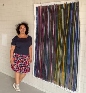 Sanaa Mejjadi à l'atelier 